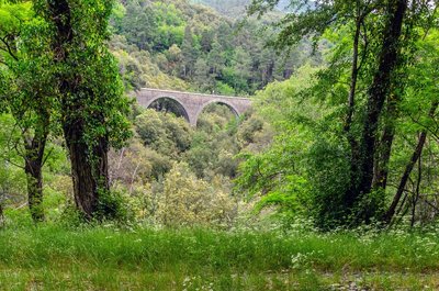 Vue sur le viaduc de Cessenades