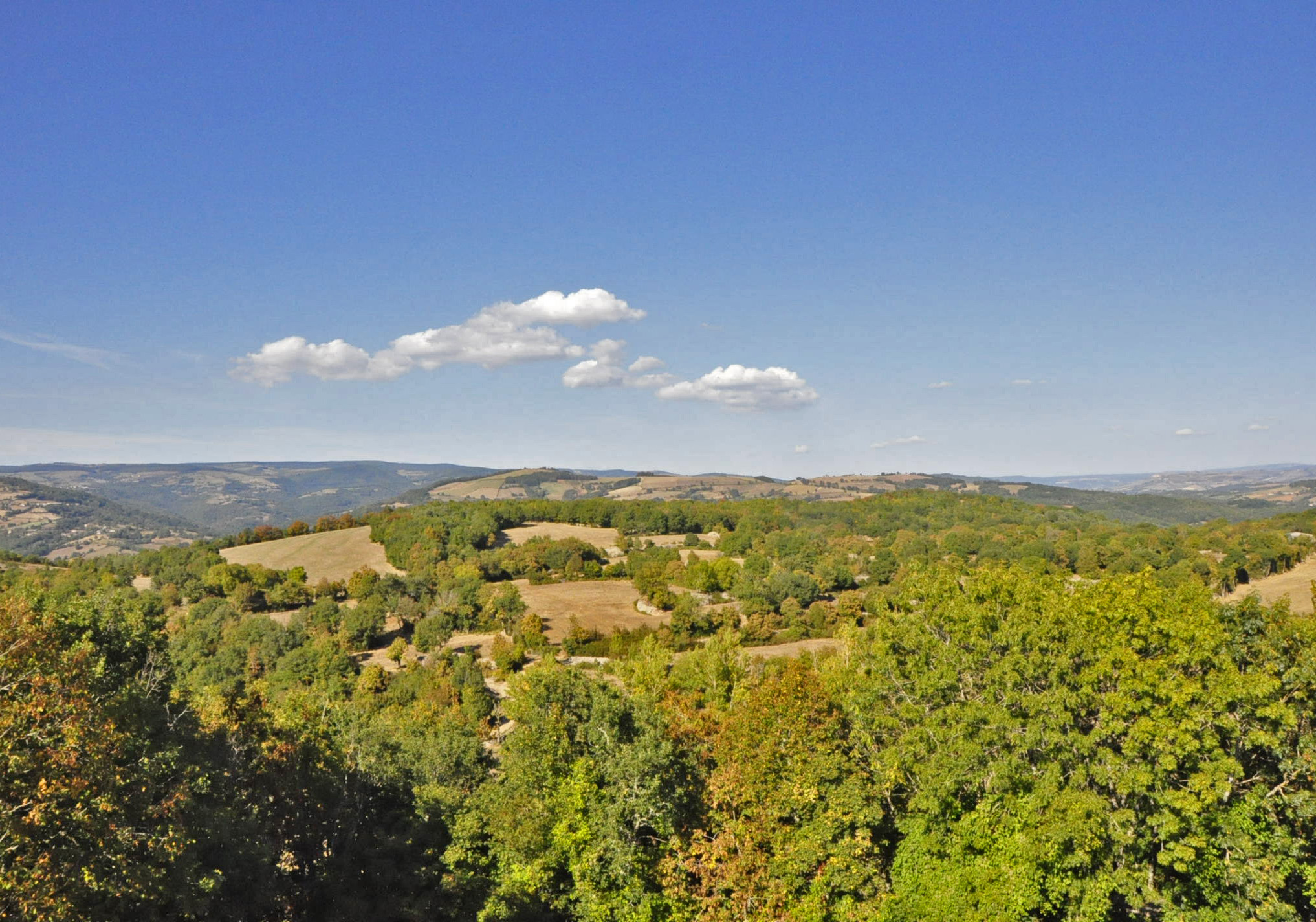 Vue depuis le château de Canilhac